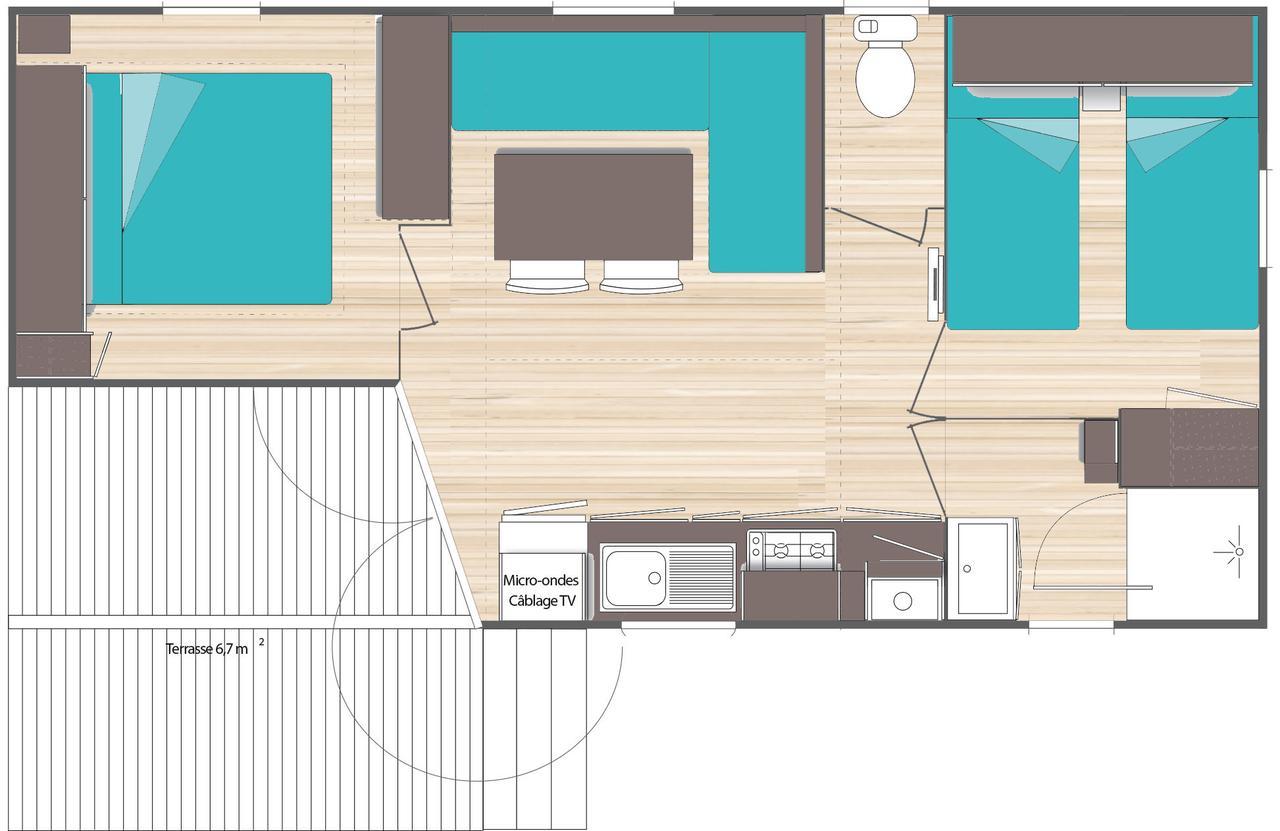 Var Mobil Home, Les Prairies De La Mer グリモー エクステリア 写真